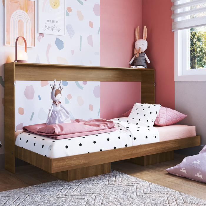 Cama Plegable Horizontal Dallas Nogal 80x190