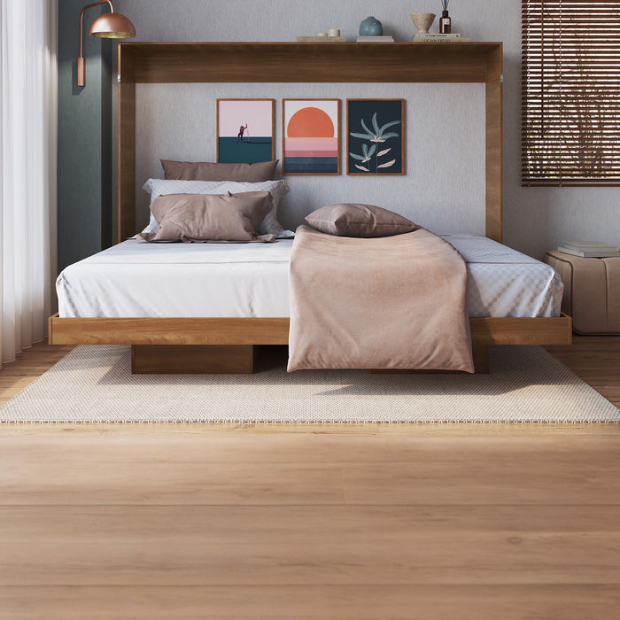 Cama Plegable Horizontal Dallas Nogal 140x190