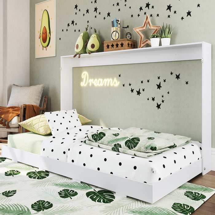 Cama Plegable Horizontal Phoenix Blanco 80x190