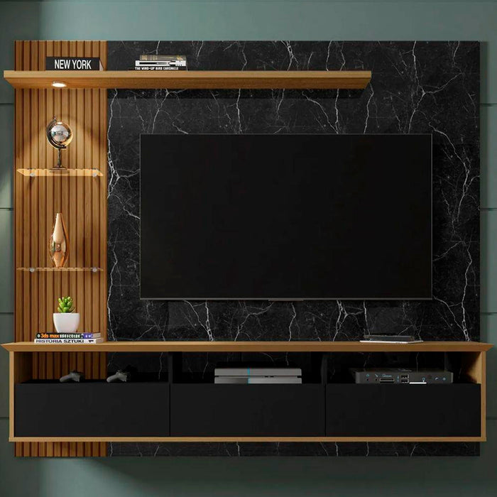 Rack para Tv Trend Hasta 60" Negro Canela Negro Marmol