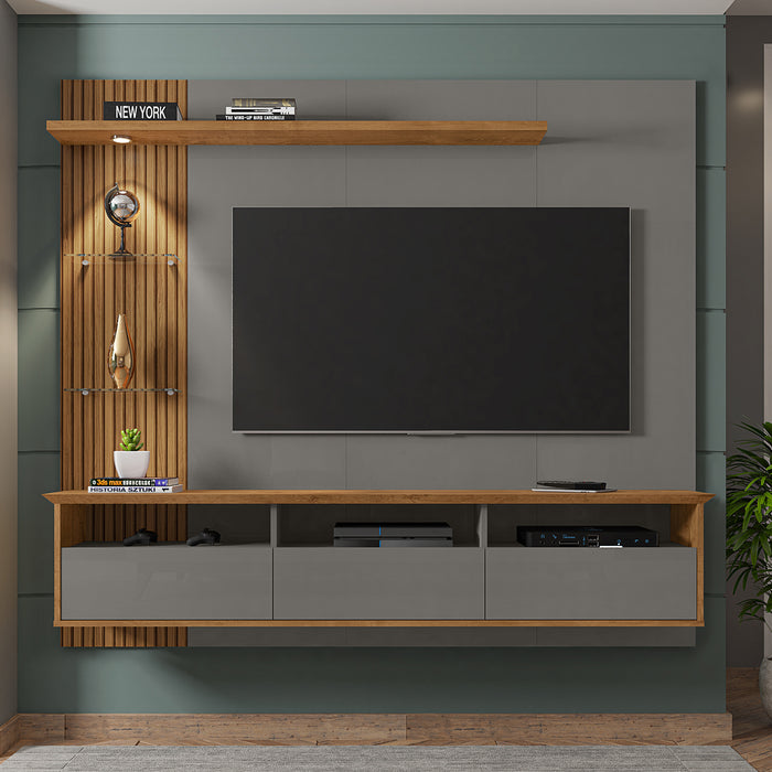 Rack para Tv Trend Hasta 60" Titanium Natural Ripado