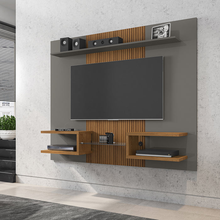 Rack para Tv Atlas Hasta 55" Titanium Natural Ripado