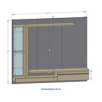 Rack para Tv Denver Hasta 55" Blanco Marmol Canela