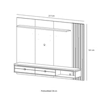 Rack para Tv Hanover Hasta 80" Titanium Natural