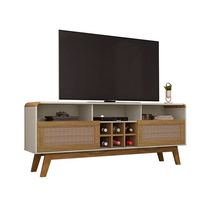 Rack para Tv Larimar Hasta 65" Blanco Invierno Rattan