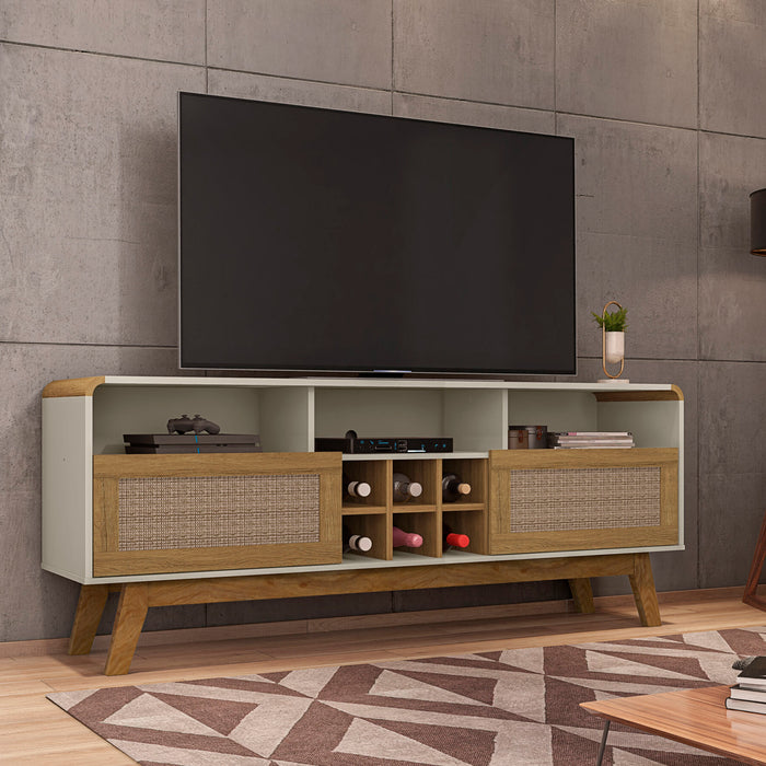 Rack para Tv Larimar Hasta 65" Blanco Invierno Rattan