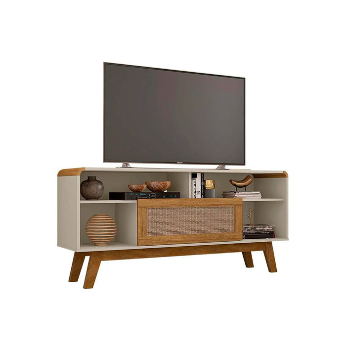 Rack para Tv Lazuli Hasta 55" Blanco Invierno Rattan