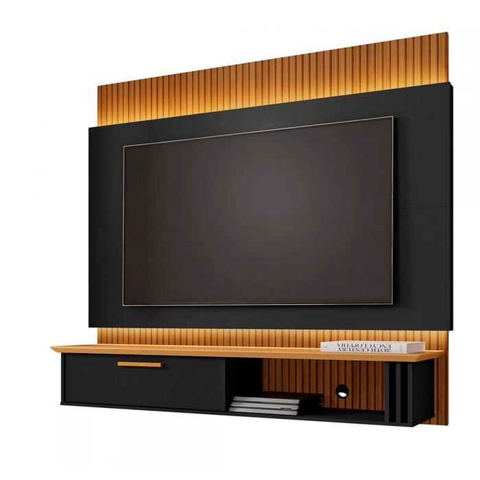 Rack para Tv Paris Hasta 65" Negro Canela Ripado