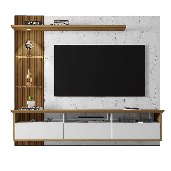 Rack para Tv Trend Hasta 60" Blanco Marmol Canela