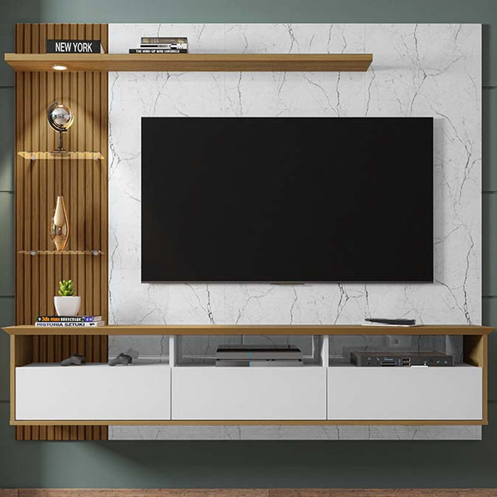 Rack para Tv Trend Hasta 60" Blanco Marmol Canela